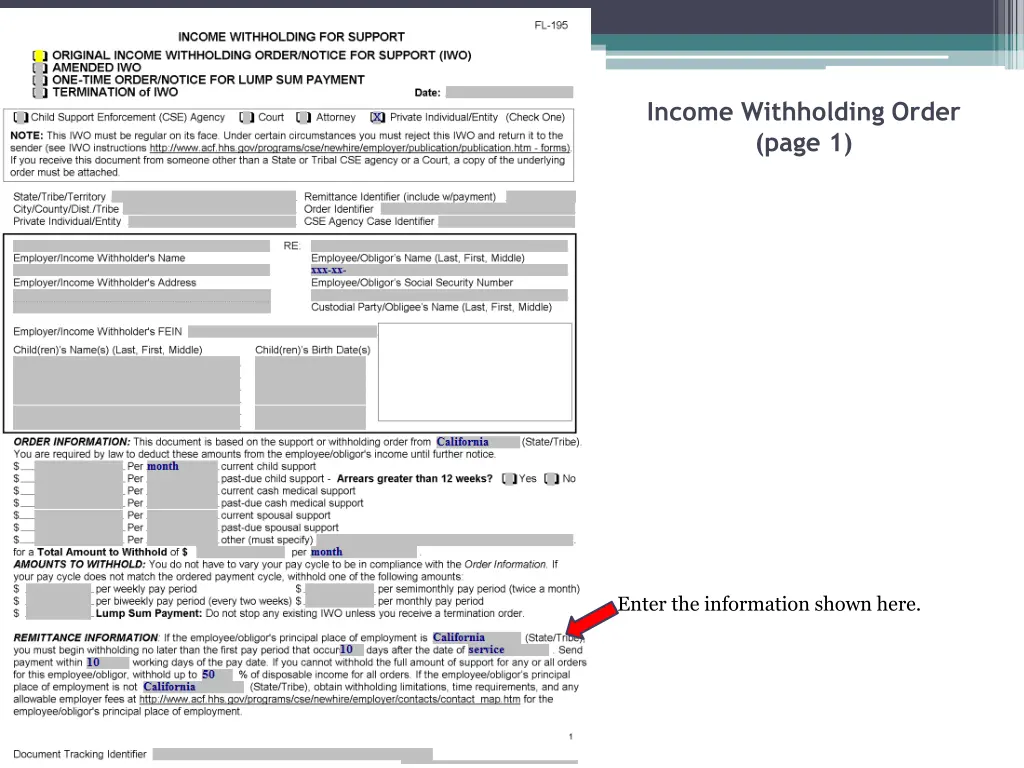 income withholding order page 1 31