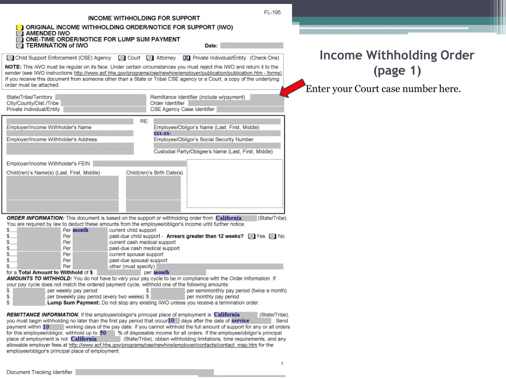 income withholding order page 1 6