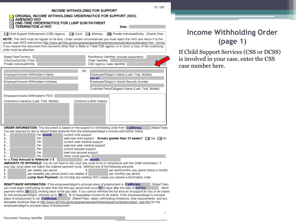 income withholding order page 1 8