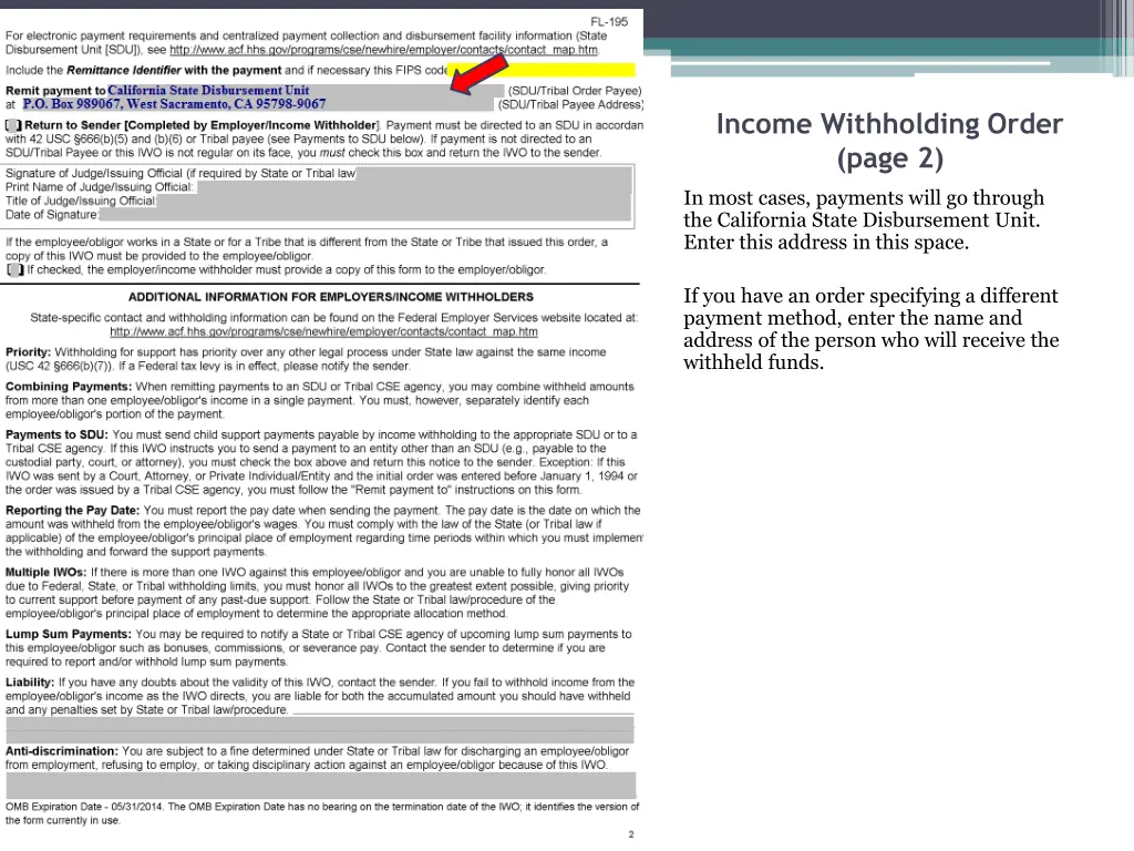 income withholding order page 2