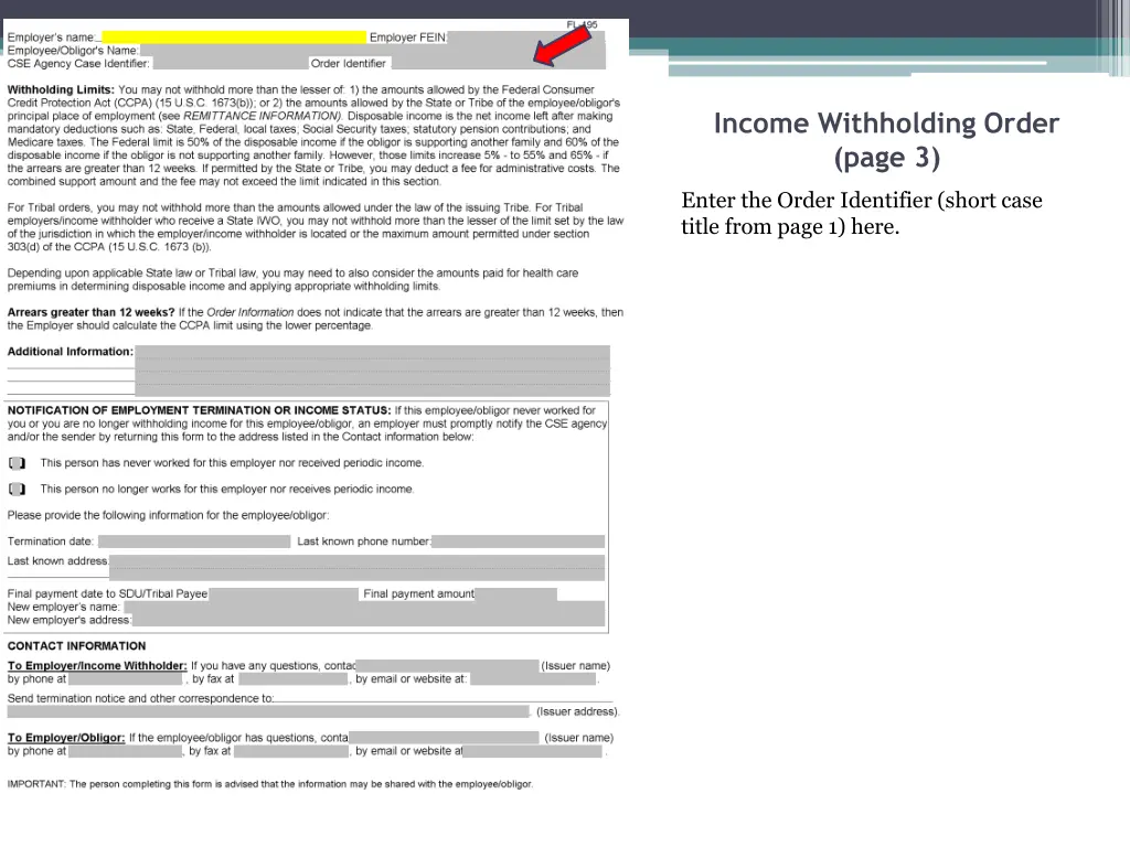 income withholding order page 3 4