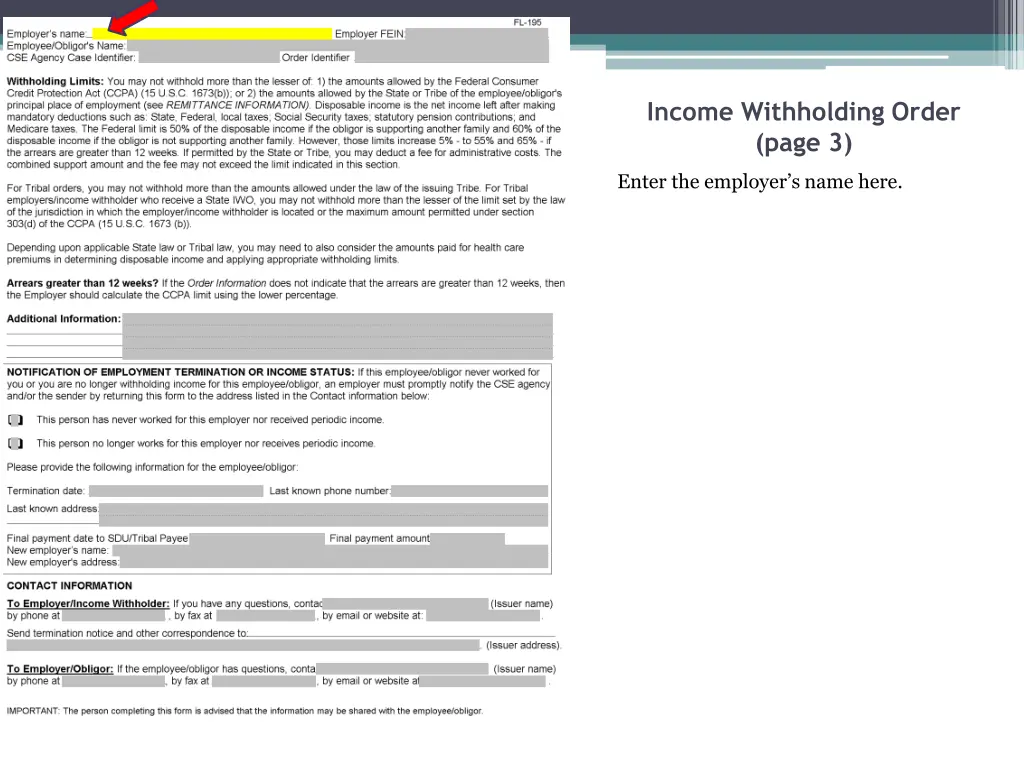 income withholding order page 3