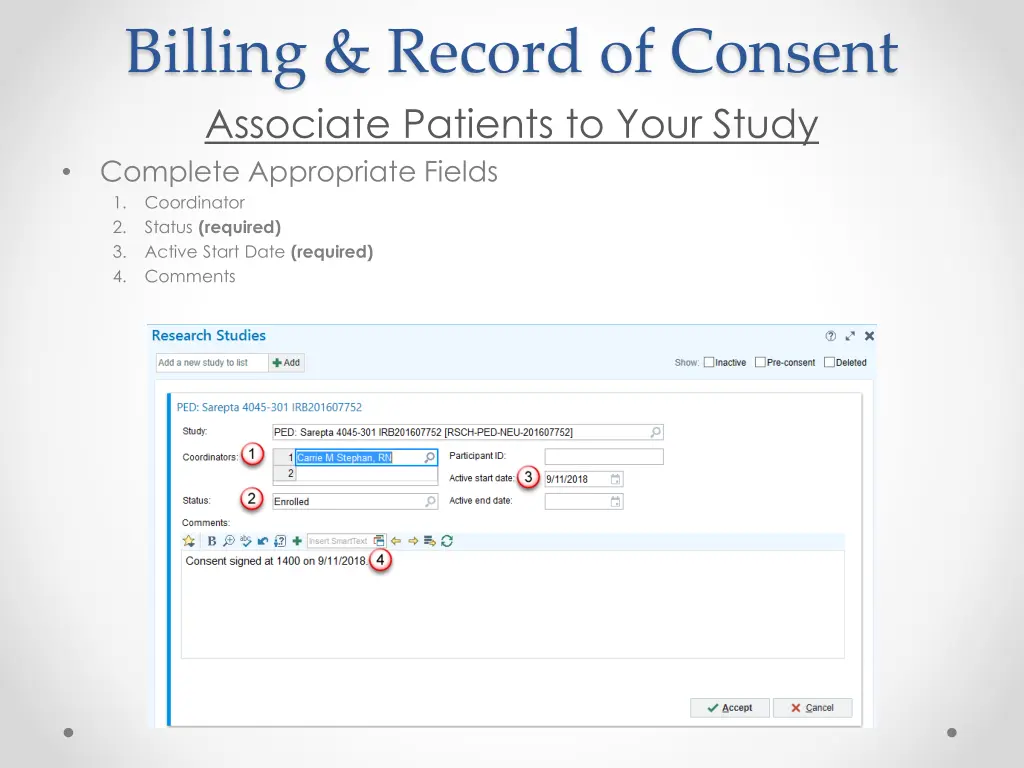 billing record of consent associate patients 1