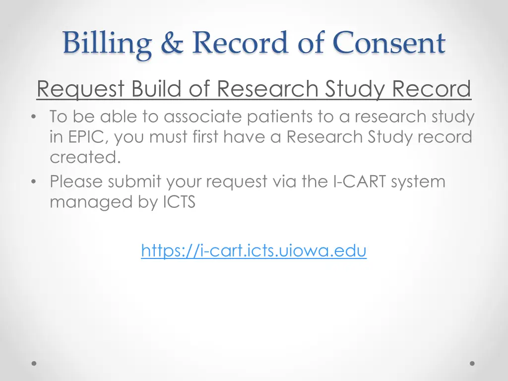 billing record of consent