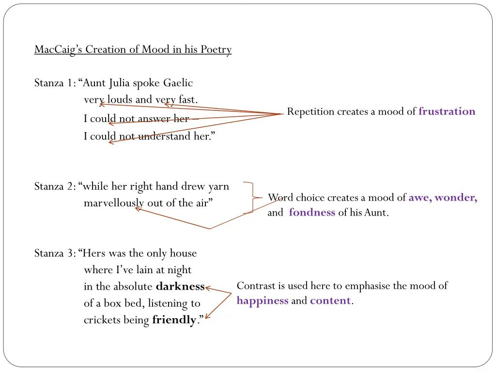 maccaig s creation of mood in his poetry 1