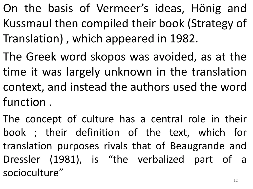 on the basis of vermeer s ideas