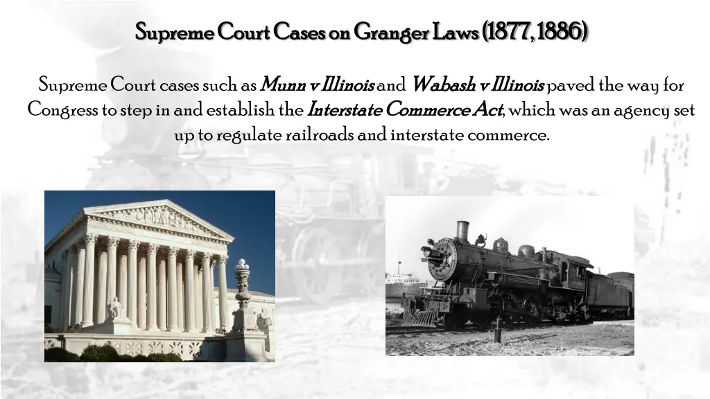 supreme court cases on granger laws 1877 1886 1