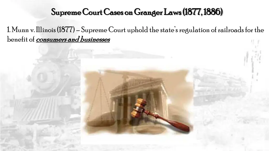 supreme court cases on granger laws 1877 1886 2