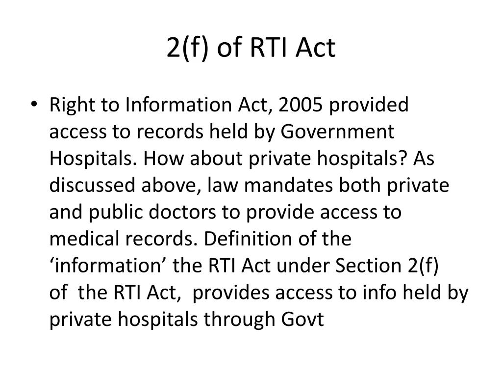 2 f of rti act