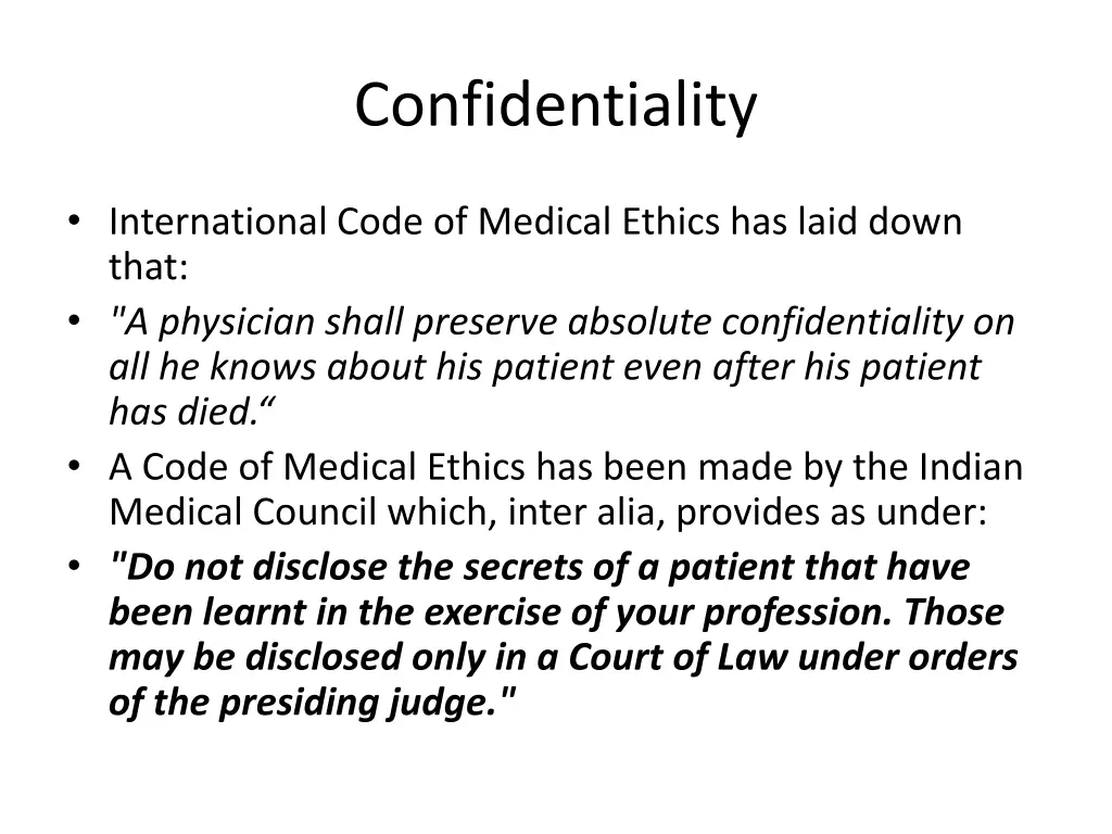 confidentiality