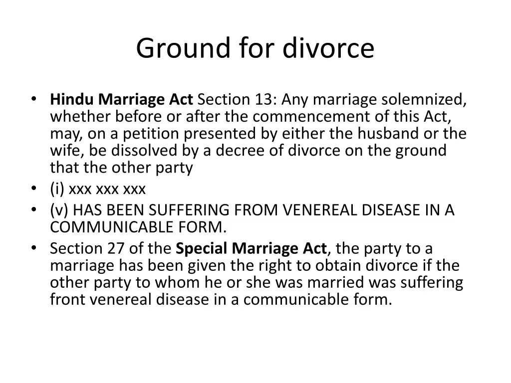 ground for divorce 1