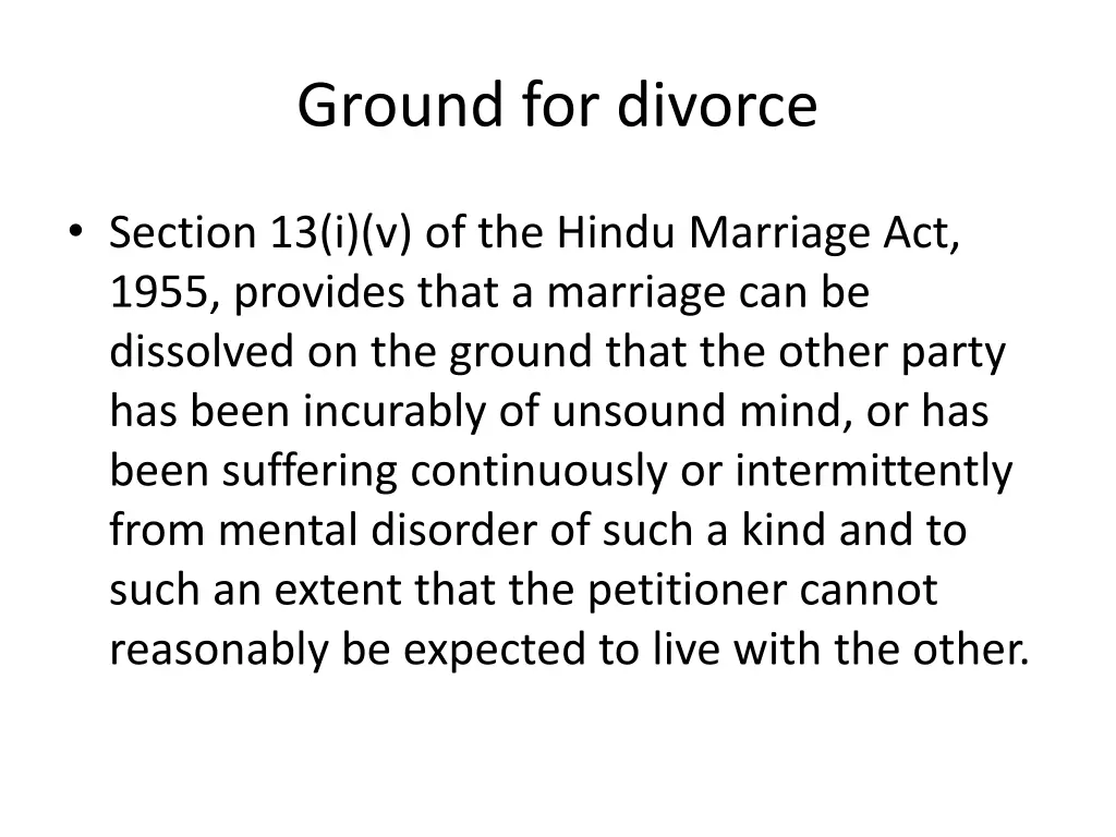 ground for divorce