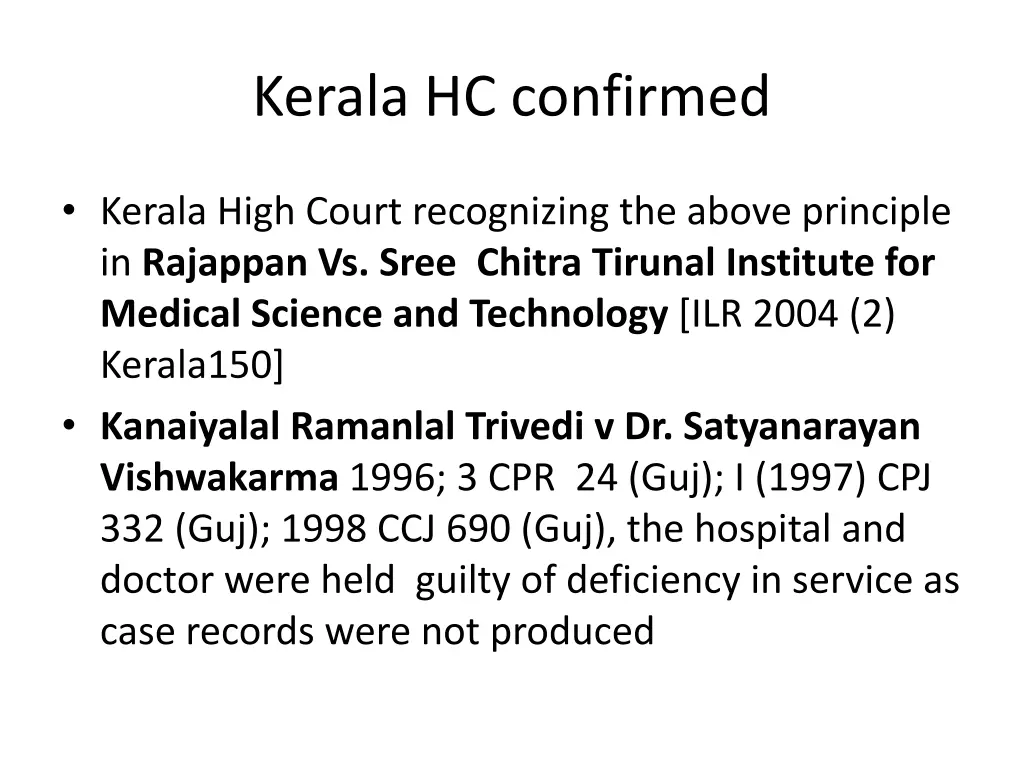 kerala hc confirmed