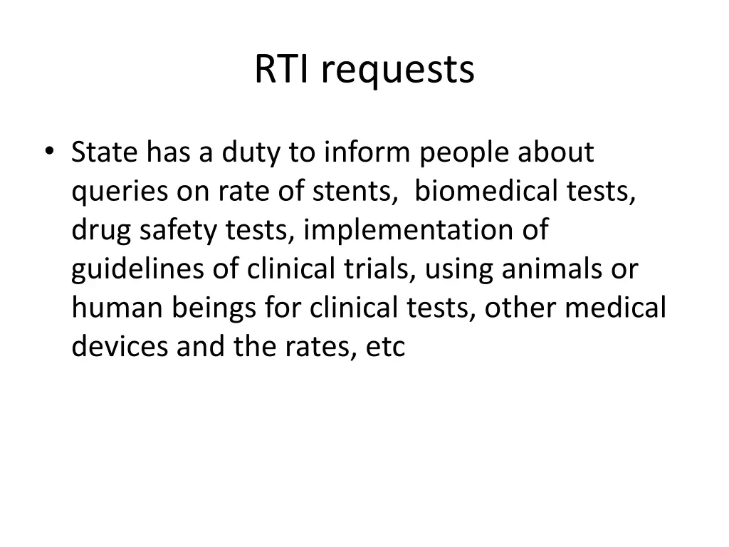 rti requests