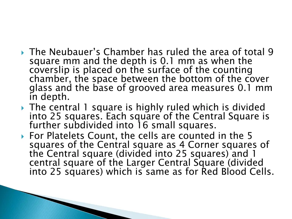 the neubauer s chamber has ruled the area