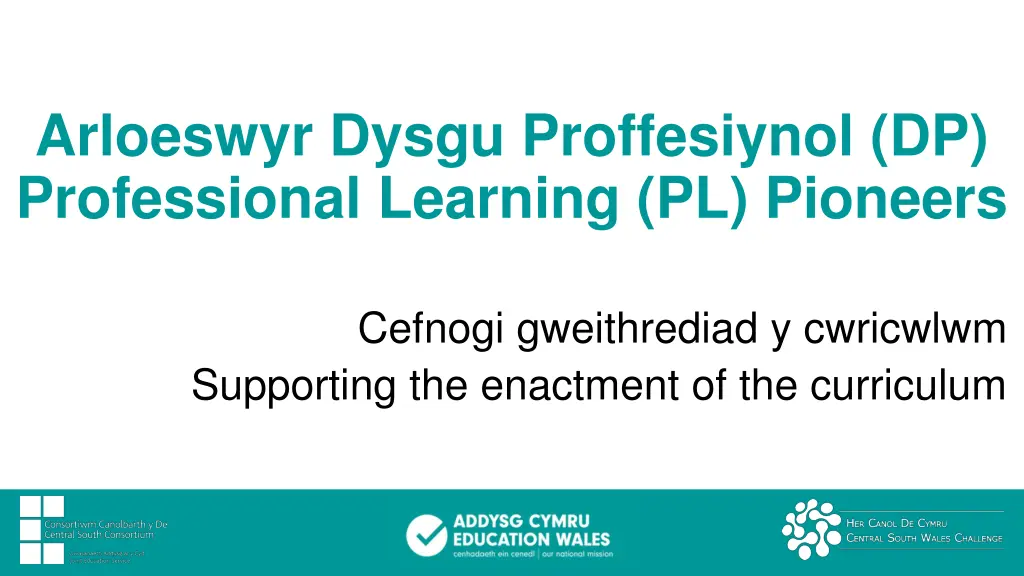 arloeswyr dysgu proffesiynol dp professional