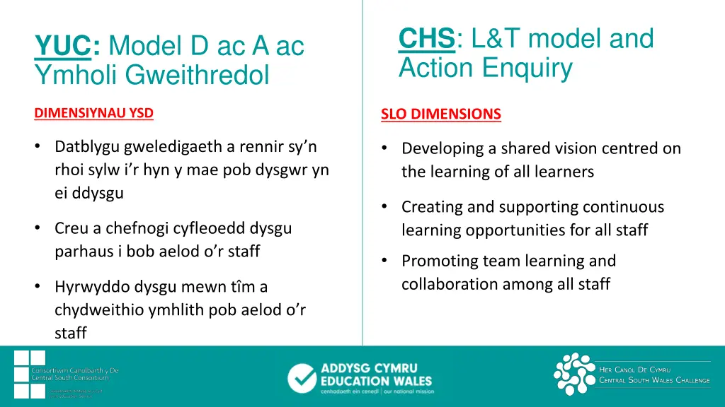 chs l t model and action enquiry