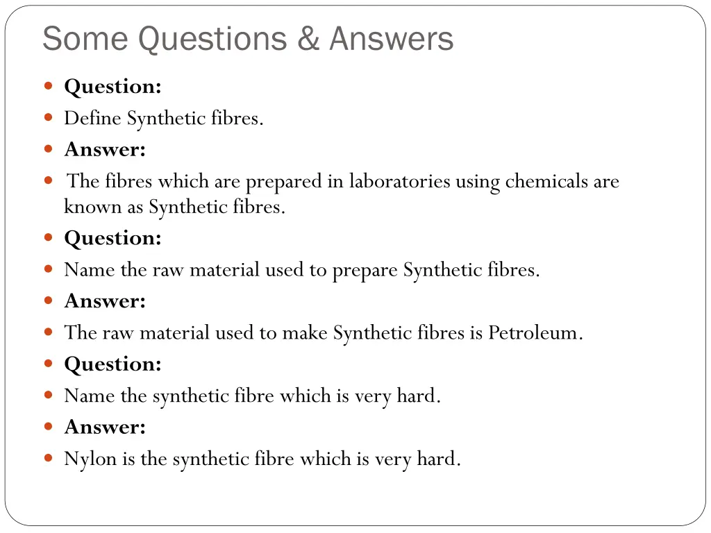 some questions answers