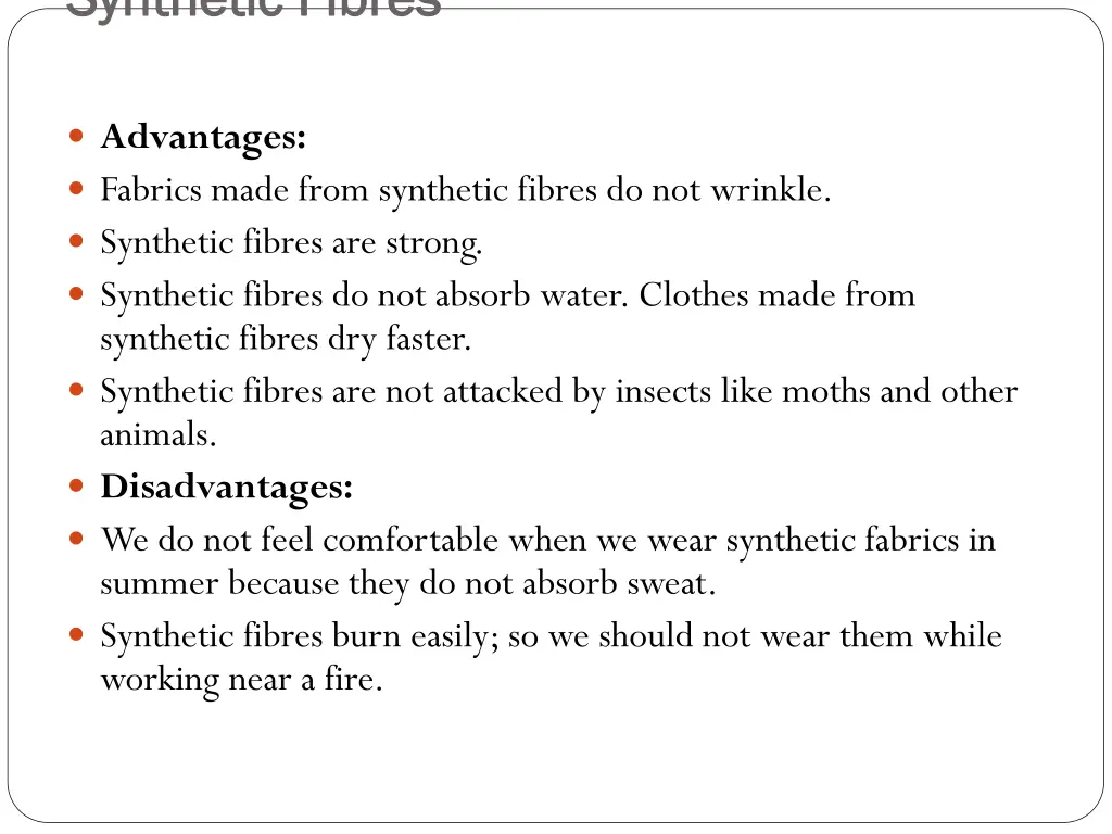 synthetic synthetic fibres 1