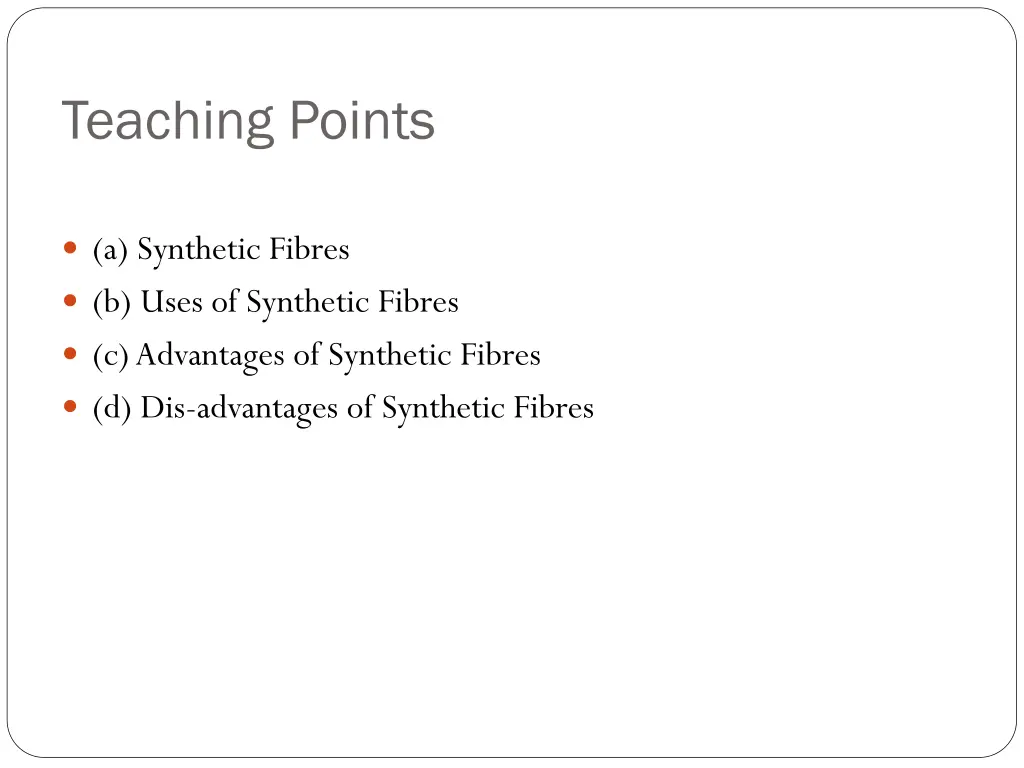 teaching points