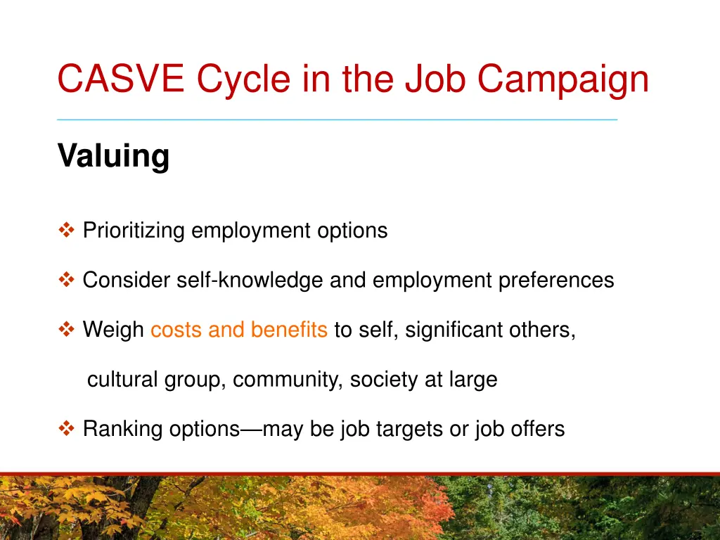 casve cycle in the job campaign 3