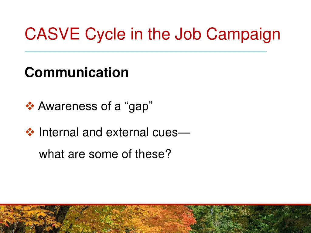 casve cycle in the job campaign