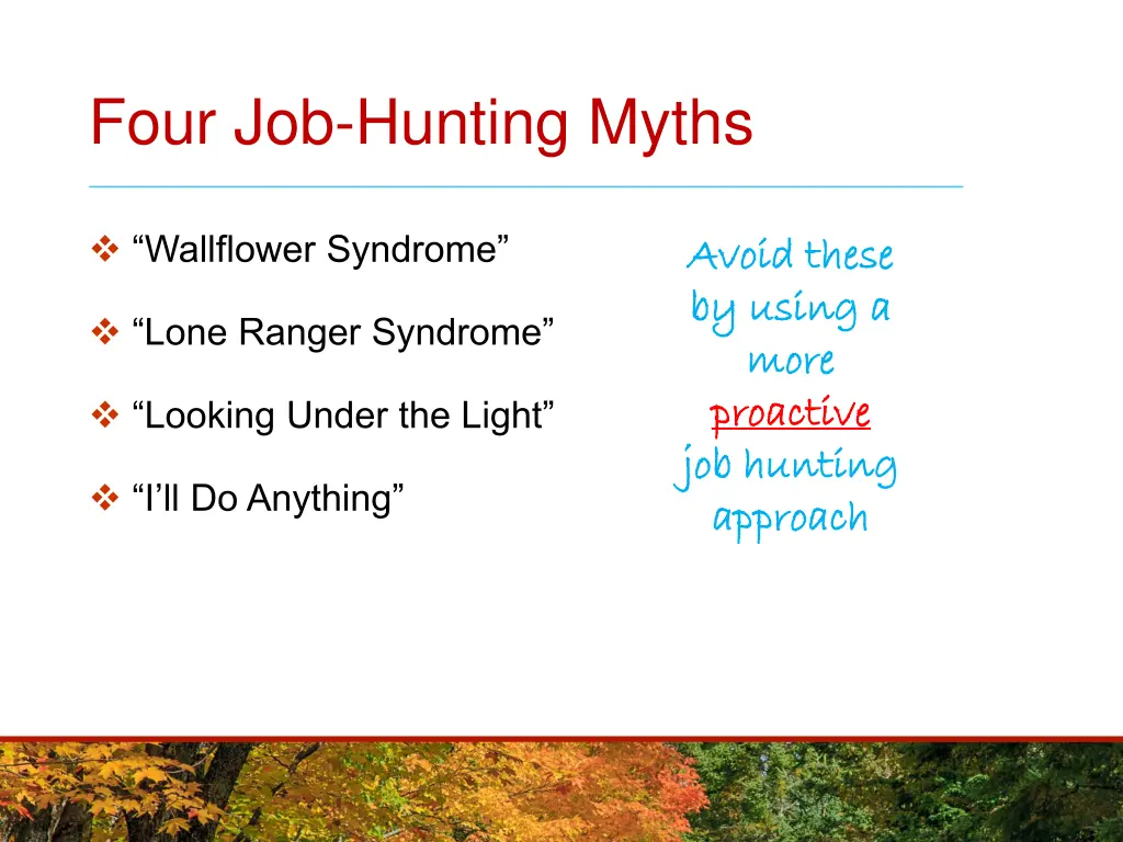 four job hunting myths