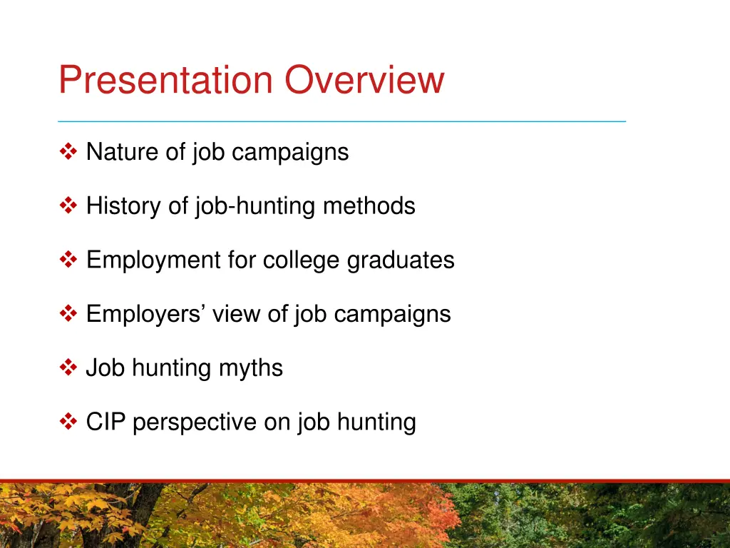 presentation overview