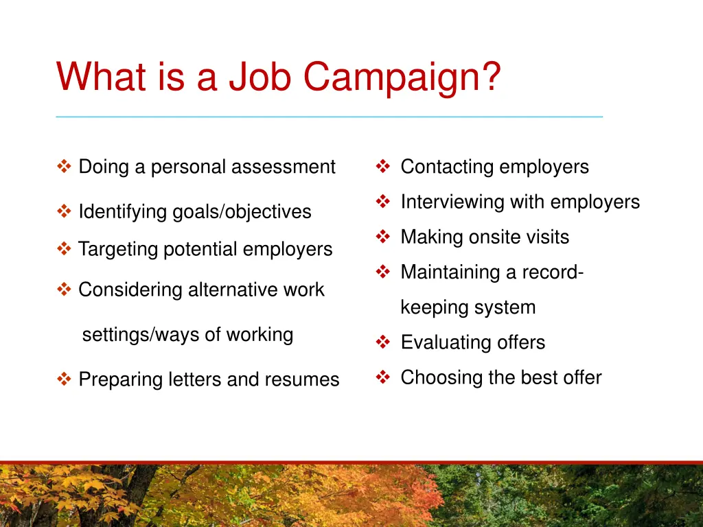 what is a job campaign