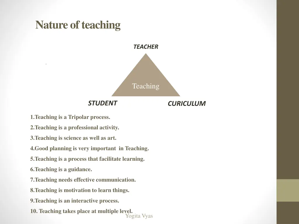 nature of teaching