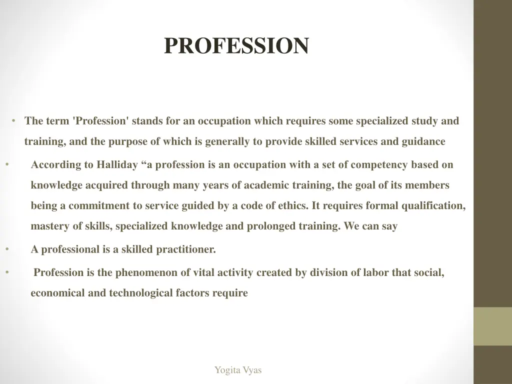 profession