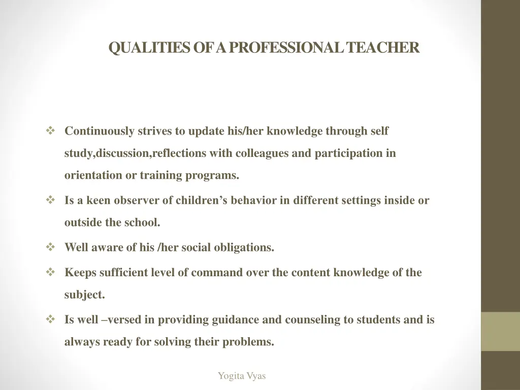 qualities of a professional teacher 1