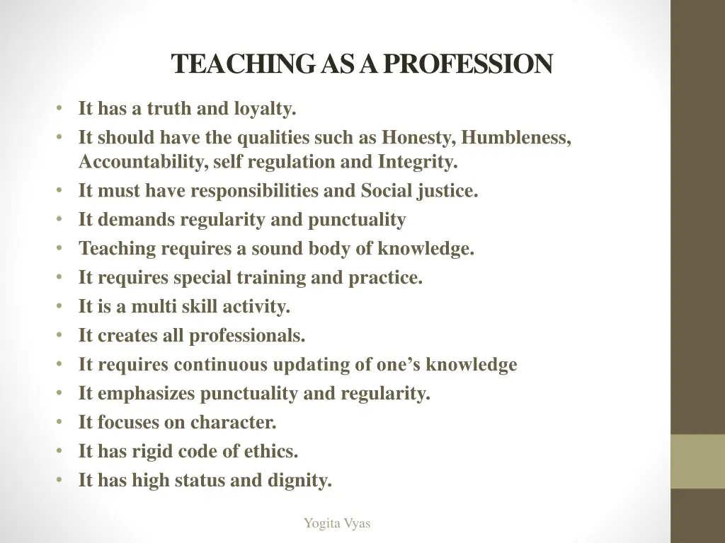 teaching as a profession 1