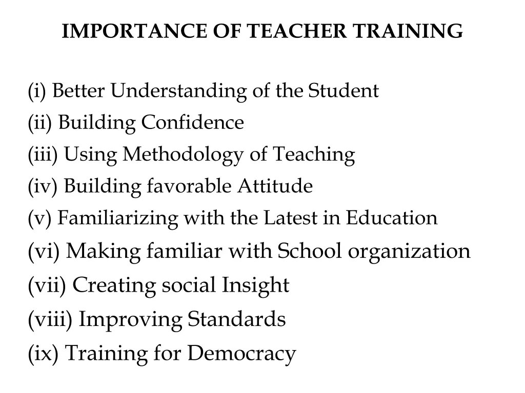 importance of teacher training 1