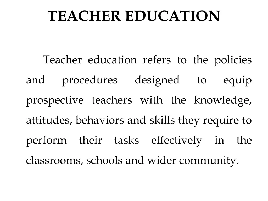 teacher education 1