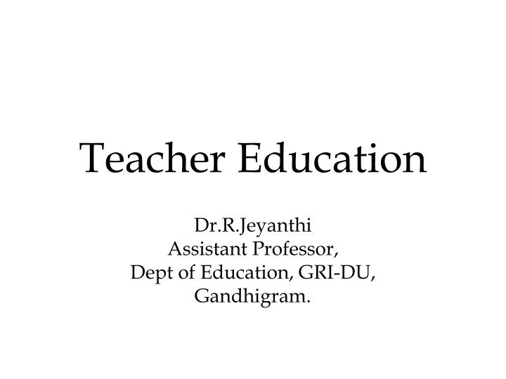 teacher education