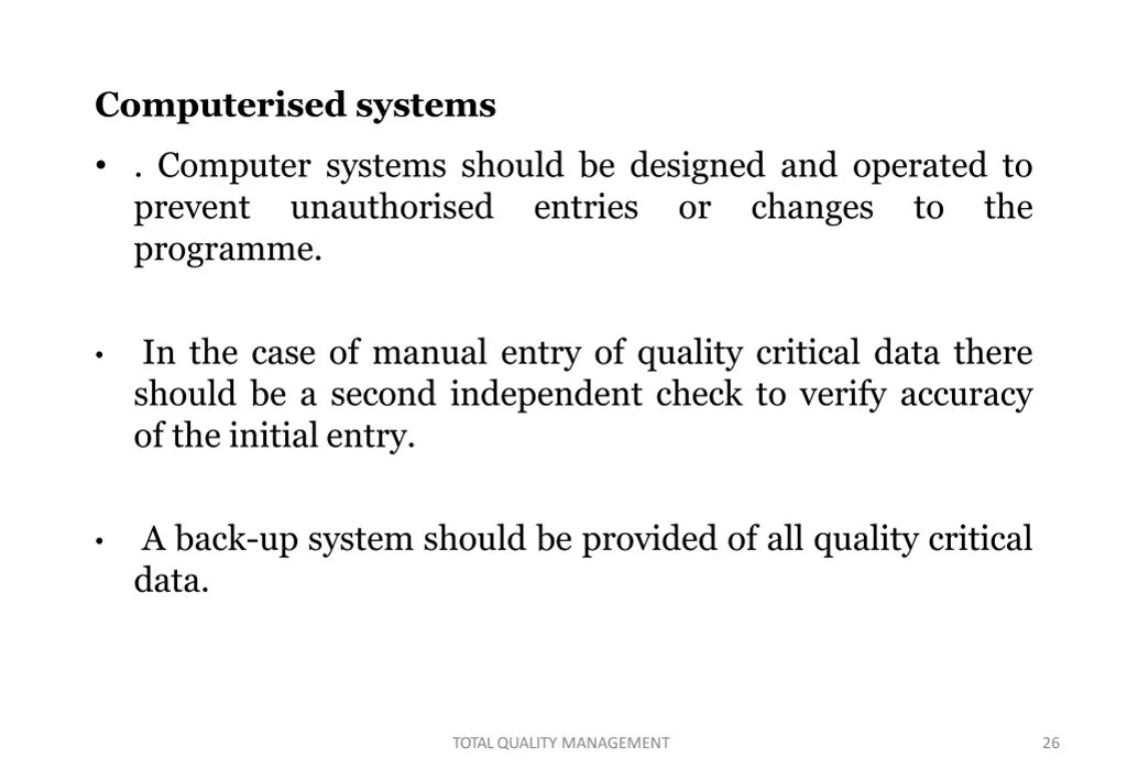 computerised systems