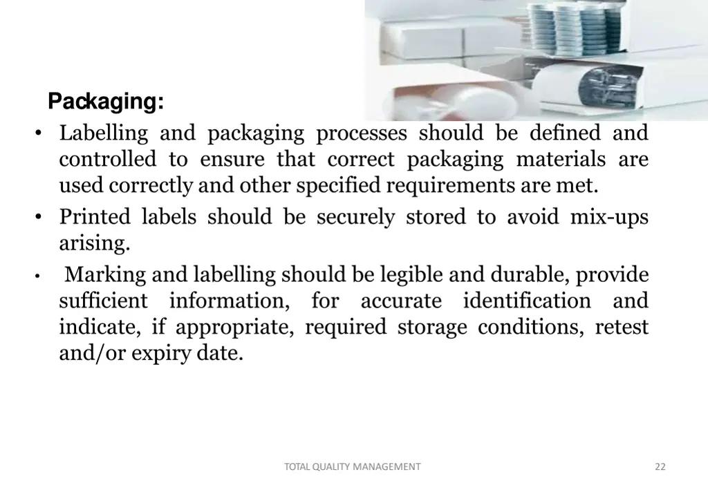 packaging labelling and packaging processes