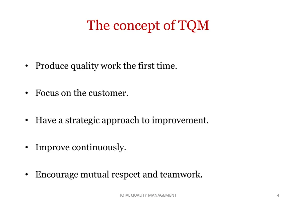 the concept of tqm