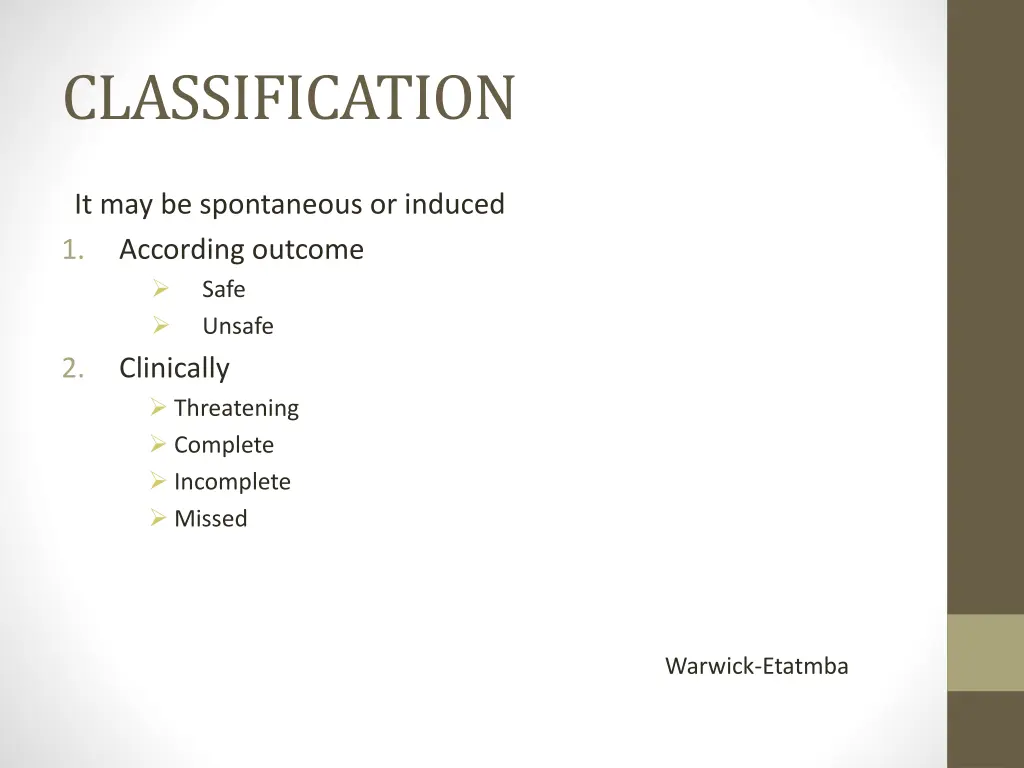 classification