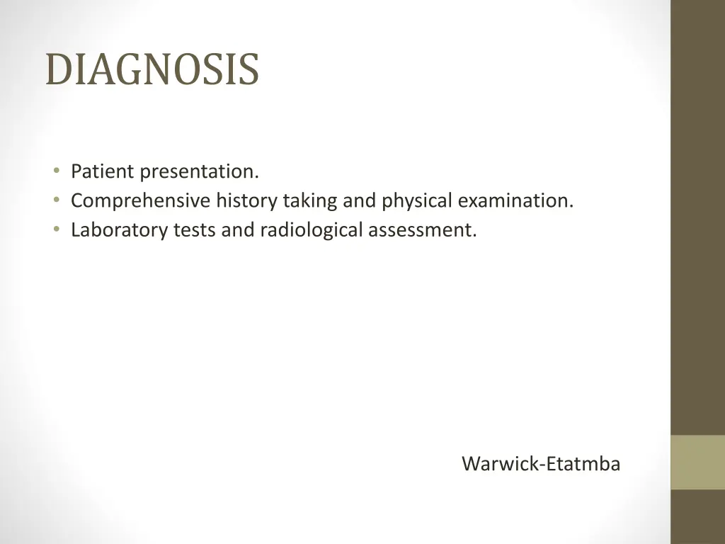 diagnosis