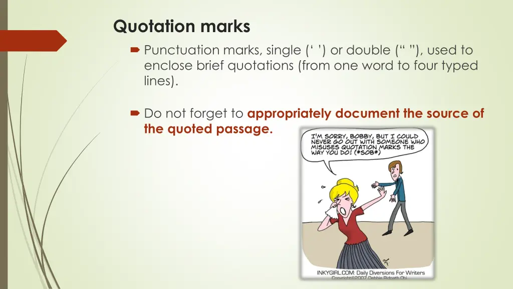 quotation marks punctuation marks single