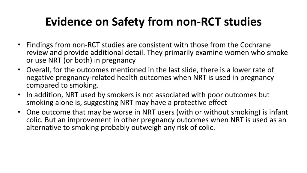 evidence on safety from non rct studies 1