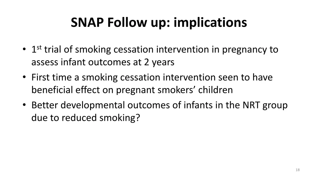 snap follow up implications