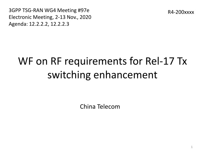 3gpp tsg ran wg4 meeting 97e electronic meeting