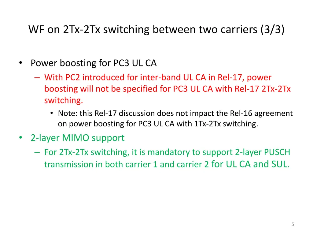 wf on 2tx 2tx switching between two carriers 3 3