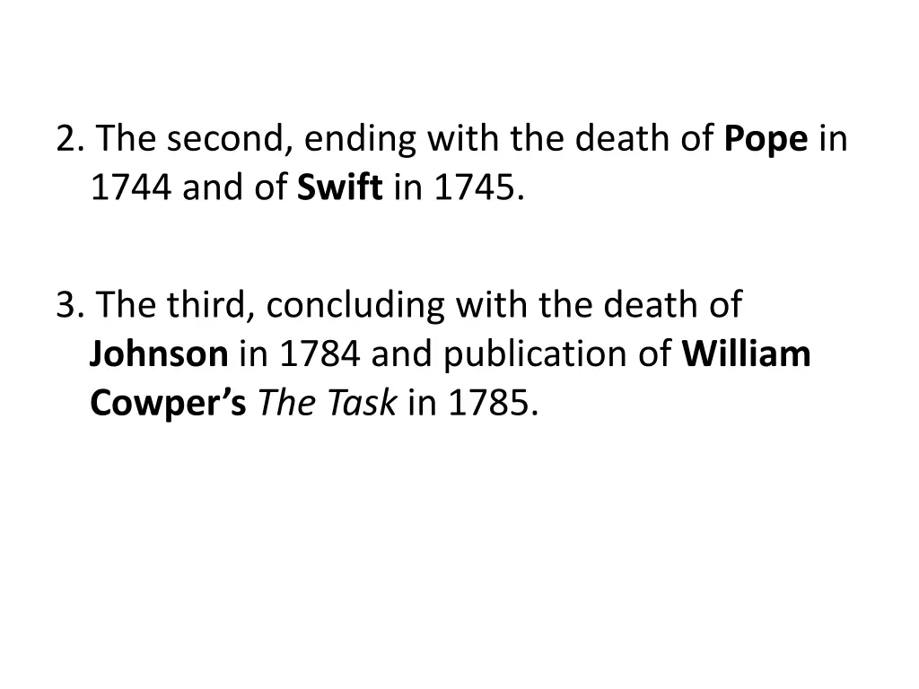 2 the second ending with the death of pope