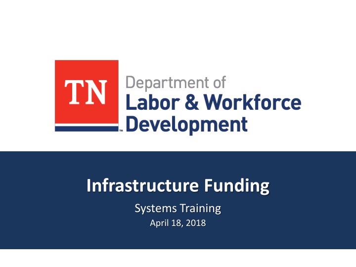 infrastructure funding systems training april