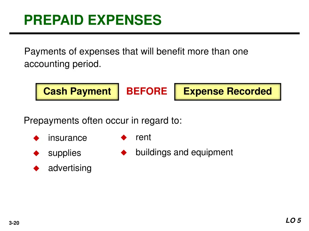 prepaid expenses