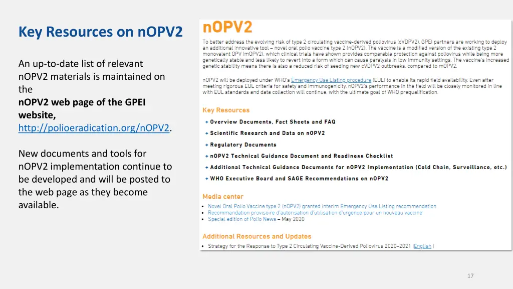 key resources on nopv2